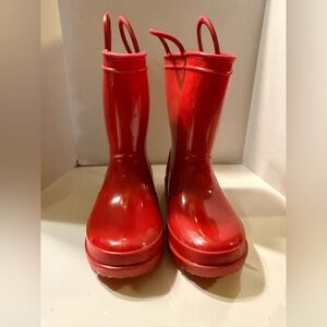 Red Rain Boots